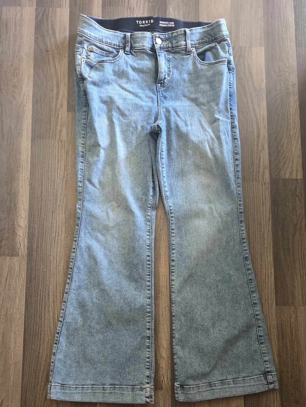 torrid Light Blue Flare Jeans - High Rise Wide Leg
